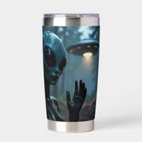 Female Alien Extraterrestrial and UFO Insulated Tumbler