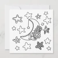 Just Thinking About You | Adult Coloring Card