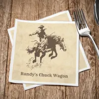 Western Rodeo Cowboy Custom Name Napkins