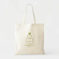 Perfect Pair - Chic Pear Illustration Cute Wedding Tote Bag