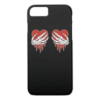 Anti Valentine Skeleton Heart Gothic Style iPhone 8/7 Case