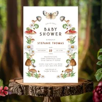Watercolor Mushroom Baby Shower Invitation | Woodl