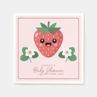 Kawaii Strawberry Baby Shower Napkins