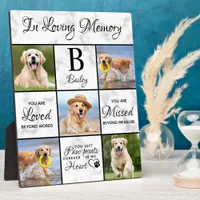 Pet Memorial Pet Loss Keepsake Unique 5 Dog Photo  Plaque