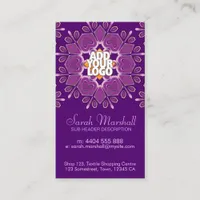 Pink+Purple Geometric Flower Business Card