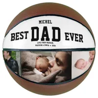 Modern BEST DAD EVER  Photo Collage Basketball