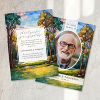 Golf Course Photo Sympathy Funeral Memorial Thank You Card