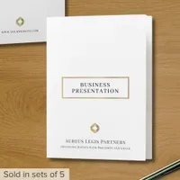 Elegant Presentation Folder with Gold Logo