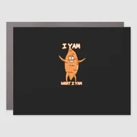 I Yam What I Yam Sweet Potato Thanksgiving Car Magnet