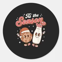 Tis Season Retro 70s 80s Vintage Groovy Cute Classic Round Sticker