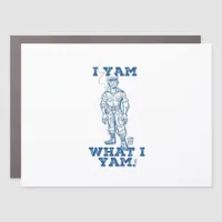 I Yam What I Yam Sketch Linework Minimal Touch Car Magnet