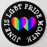 Jumbo June is LGBT Pride Month Button