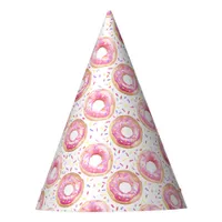 Pink Donut Sprinkle 1st Birthday Party Hat