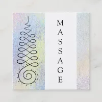 *~* Sacred Geometry Spiritual Massage Therapy Square Business Card