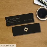 Simple Black Gold Luxury Logo Mini Business Card