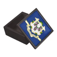 Connecticut State Flag Jewelry Box