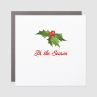 Merry Christmas Mistletoe Car Magnet