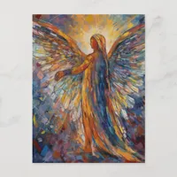 Colorful Angel Painting Postcard