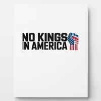 No Kings In America USA Vintage Graphic Plaque