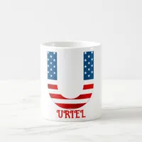 4th Of July Monogram Personalized Coffee Mug