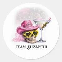 Till Death Do Us Party Fun Team Bride Bachelorette Classic Round Sticker