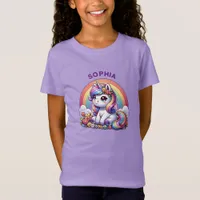 Unicorn and Rainbow Personalized  T-Shirt