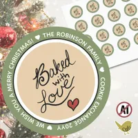 Christmas Cookie Exchange Party Favor Package  Classic Round Sticker