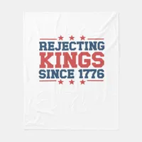 Vintage Rejecting Kings Since 1776 Classic Style Fleece Blanket