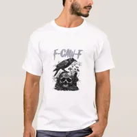 Funny F-Caw-F Crow Funny Halloween Retro Classic T-Shirt