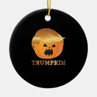 Halloween Trumpkin Ceramic Ornament