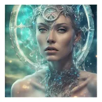 Space Woman Beautiful Scifi Acrylic Print