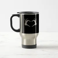 Skeleton Heart Hands Classic Travel Mug