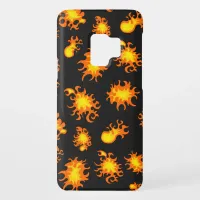 Fireballs on Black Cool Flame Patterned Case-Mate Samsung Galaxy S9 Case