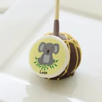 Cute koala with eucalyptus kids birthday  cake pops