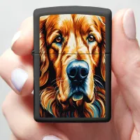 Golden Retriever Close-Up Zippo Lighter