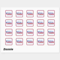 Vote Blue Square Sticker