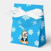 Baby Penguin Winter Snowflakes Party  Favor Boxes