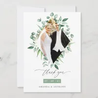 Eucalyptus Woodland Greenery Wedding Thank You Card