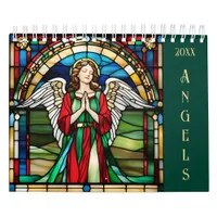 Stained Glass Window 2025 Personalized Angel Calendar