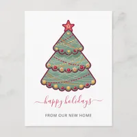 Cute Christmas Tree We've Moved Holiday Moving Pos Postcard