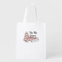 Tis The Season Funny Tree Christmas  Grocery Bag