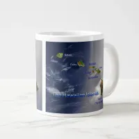 View of the Hawaiian Islands Giant Coffee Mug