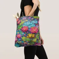 Lily pond tote bag