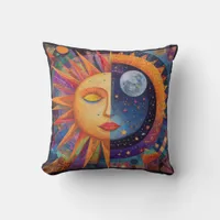 From Day to Night Throw Pillow