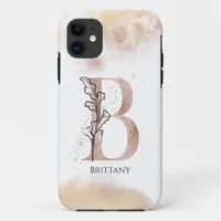 Monogram Initial Modern Letter B Boho Personalized iPhone 11 Case