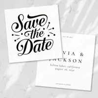 Retro Typography Wedding Save The Date