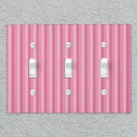 Rustic Country-Style Thin Pink Stripes Light Switch Cover