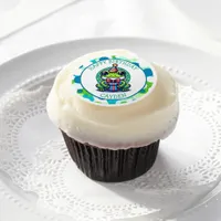 Cute Frog Themed Boy's Birthday Party Edible Frosting Rounds