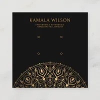 Black Gold Mandala Two Pair Earring Display Card