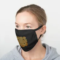 Celtic Knotworrk Cross Black Cotton Face Mask